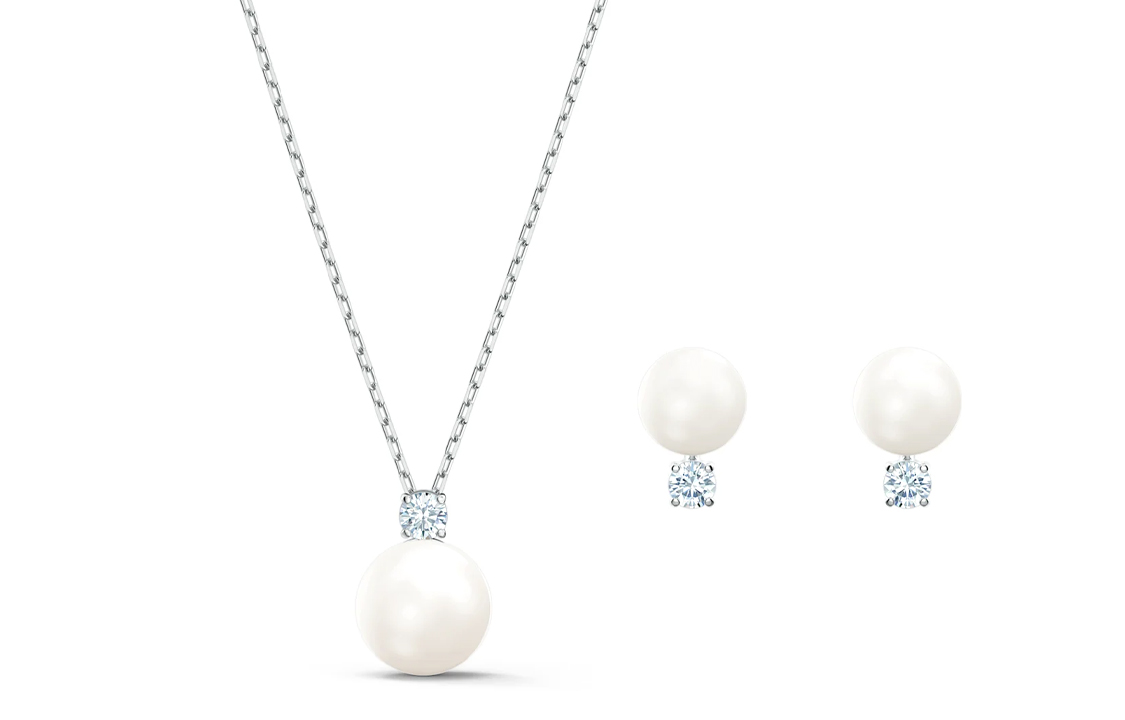 Женский комплект Swarovski (белый)