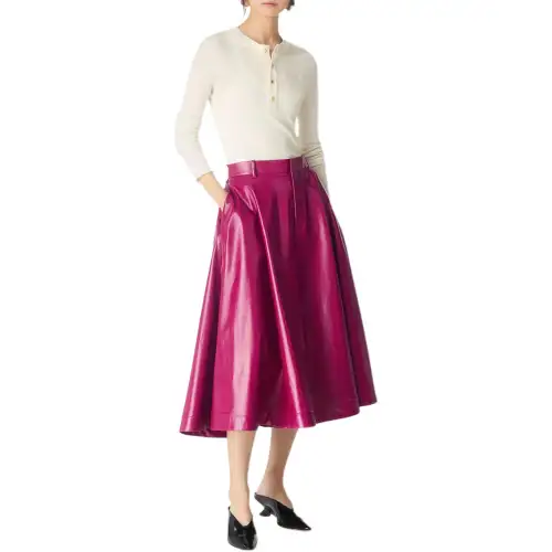 Bottega Veneta Shiny Leather Culotte