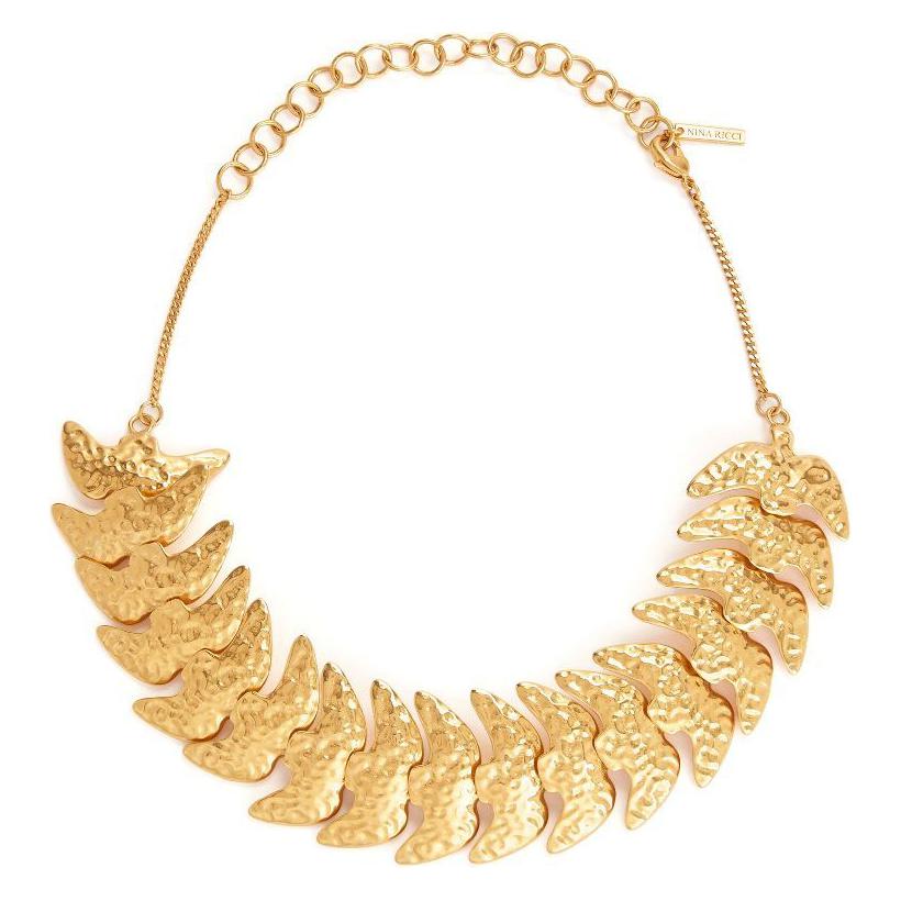 NINA RICCI Принт Готовое латунное ожерелье женский золотой