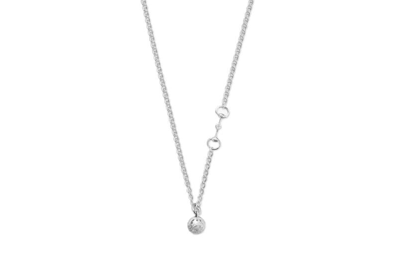 GUCCI 925 Sterling Silver Necklaces Women's Silver