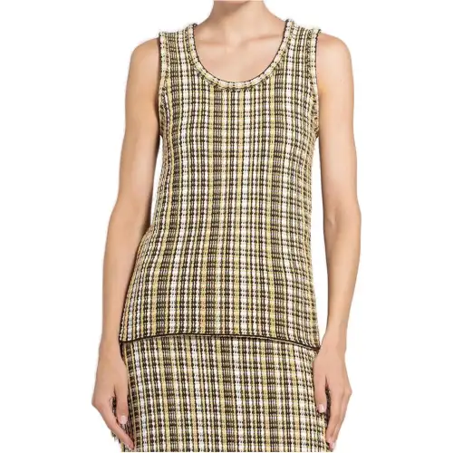 Bottega Veneta Check Patterned Top