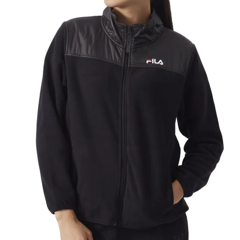 FILA Velvet Jackets Women's Black Stand Collar Moderate