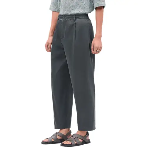 HERMES SS25 Casual Pants Men's Dark Gray