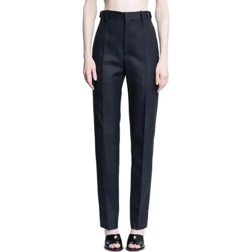 Bottega Veneta High Waisted Stripe Detailed Pants