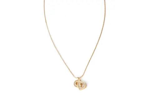 DIOR Gold Plated Necklaces Women's Gold