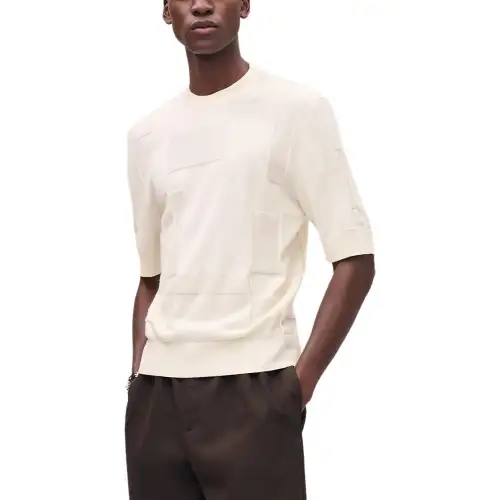 HERMES SS25 Cashmere Sweater Men's Ecru