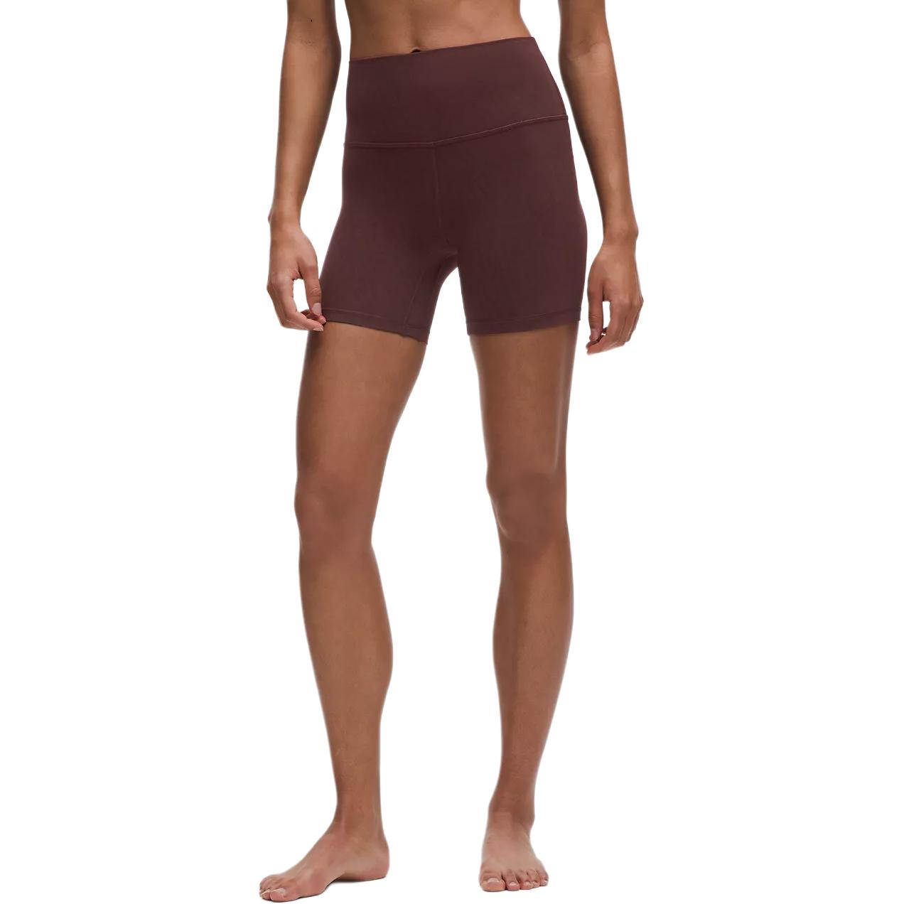 Lululemon Align Yoga Shorts 6′ Women’s Linear Wordmark Goodnight Plum Multi