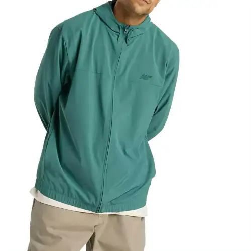 New Balance Jackets Men's Green Hooded Moderate Other