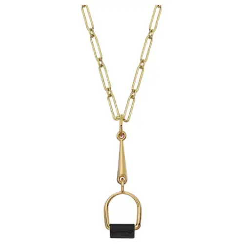 HERMES Heritage Equestre Necklaces Women's Gold