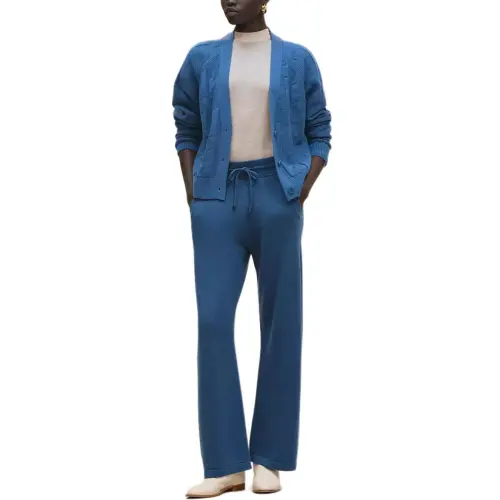 HERMES SS25 Casual Pants Women's Blue