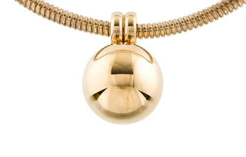Bottega Veneta Sterling Silver Necklaces Women's Gold