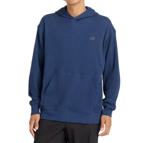 New Balance Sweatshirts Men's Marine Blue Hooded Moderate Regular