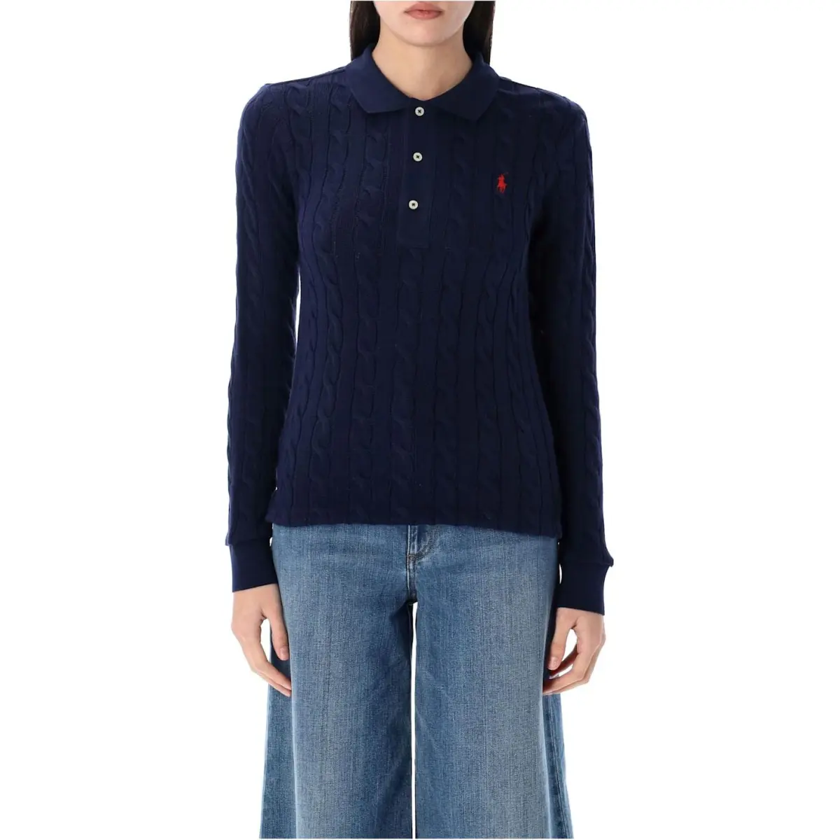 Polo Ralph Lauren Cable Knit Polo Jumper