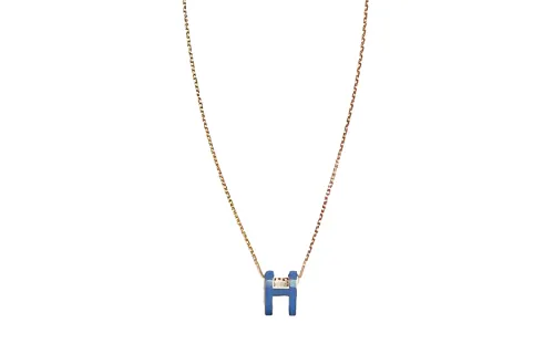 HERMES POP H Rose Gold Necklace Women's