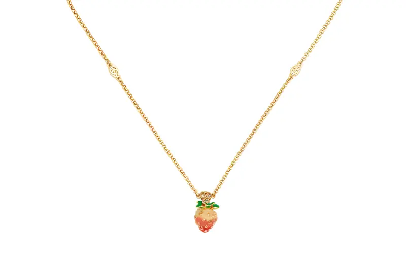 GUCCI Interlocking Necklaces Women's Gold