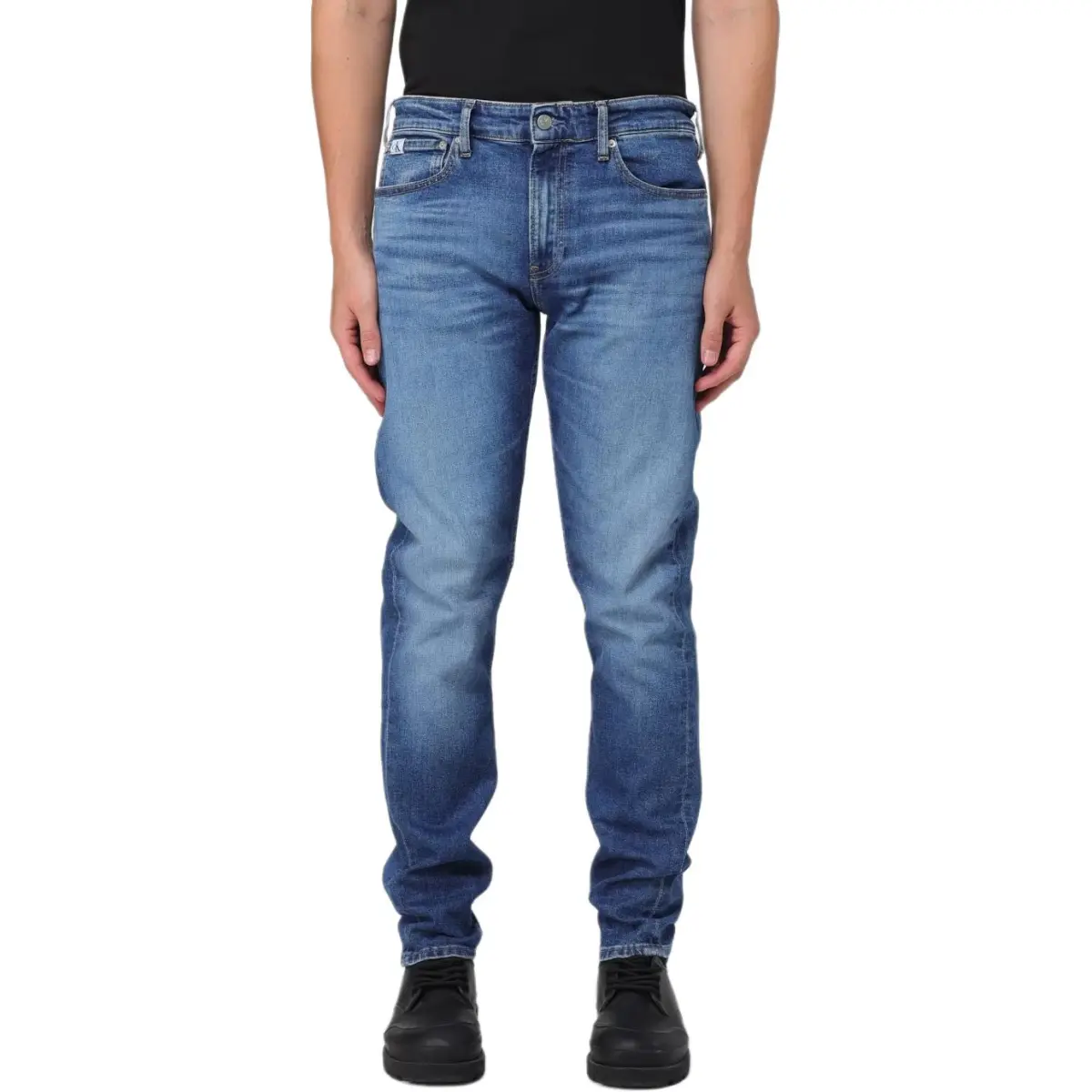 Calvin Klein Jeans Men's Blue Moderate Slim Fit Pants