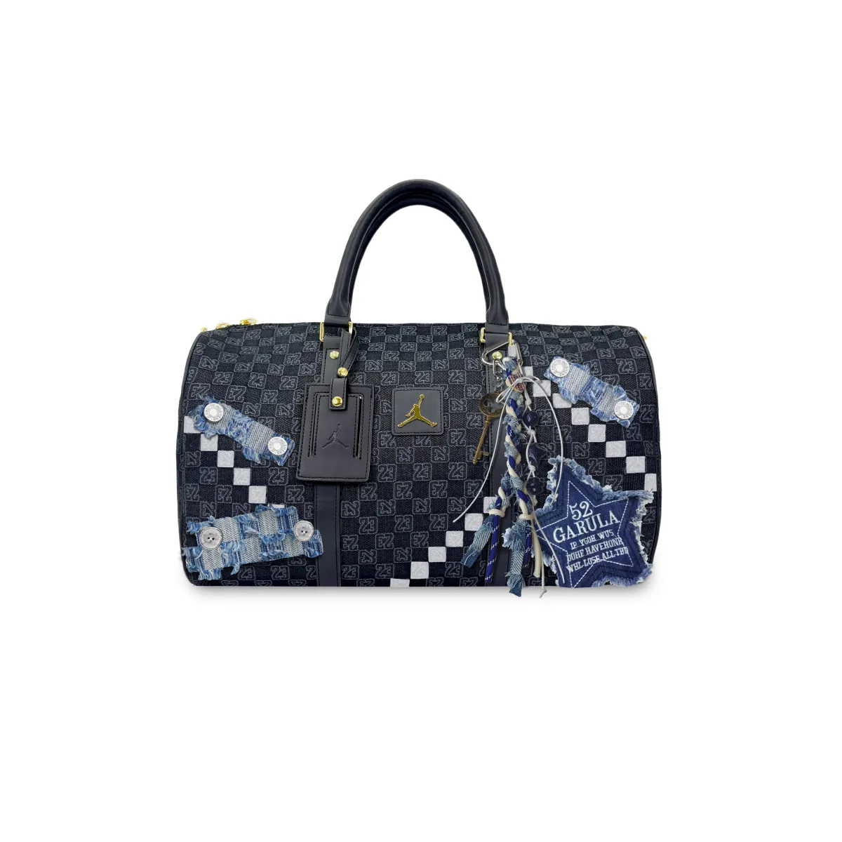 Jordan 25L Polyester Shoulder Bag Black Unisex