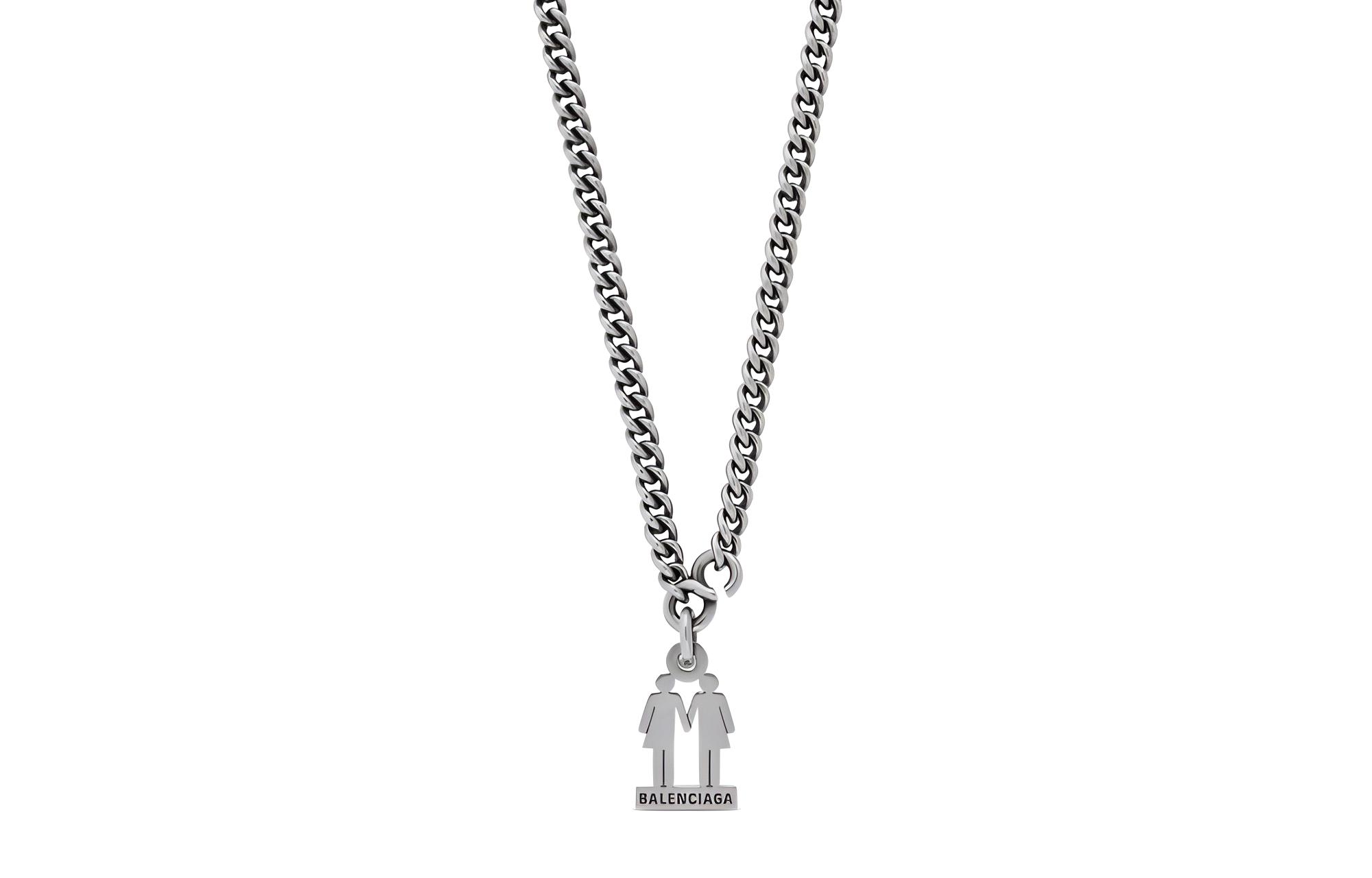 Balenciaga Pride 22 chain necklace