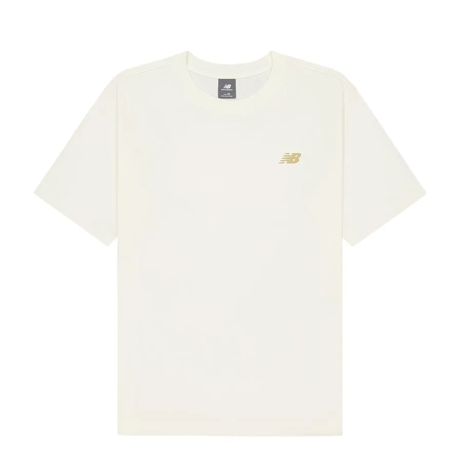 New Balance T-Shirts Men's Ivory White Crew Neck Moderate