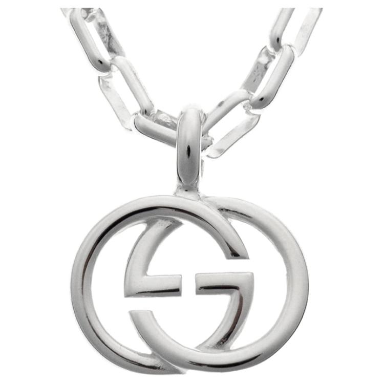 GUCCI 2000-2015 Interlocking G Pendant Costume Necklace
