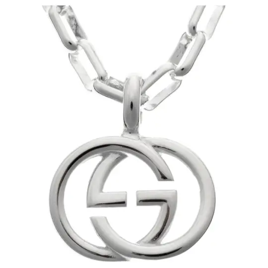GUCCI 2000-2015 Interlocking G Pendant Costume Necklace