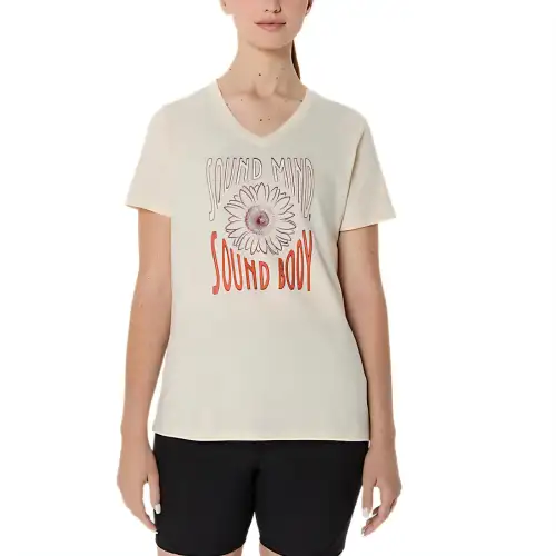 Asics SUNFLOWER Regular T Shirt Women's Oat Stone