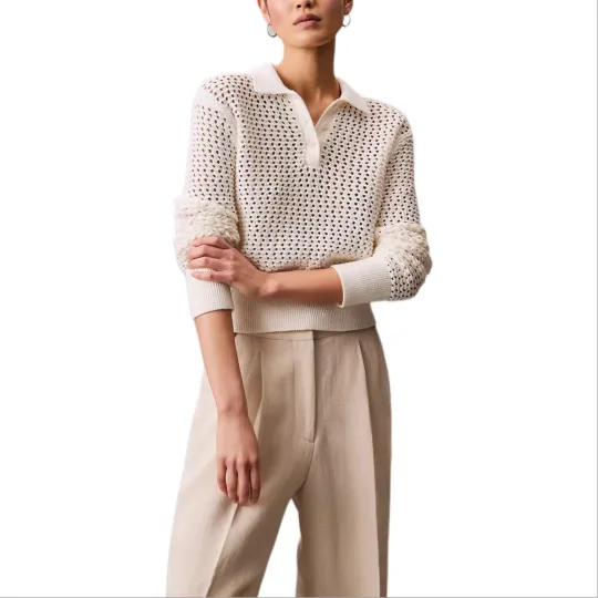 Calvin Klein Sweaters Women's Ecru Turtleneck Moderate Other