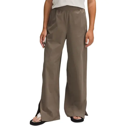 Lululemon Stretch Woven Wide Leg High Rise Pants Asia Fit Knitted Sweatpants Women's