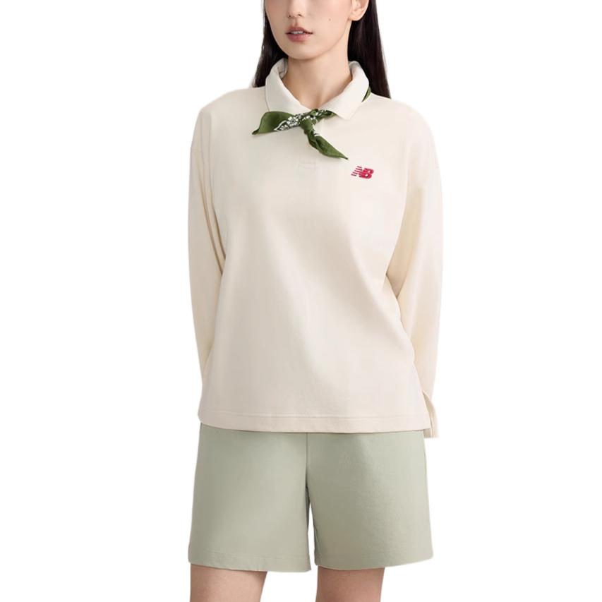 Женская футболка New Balance Polo (бежевая)