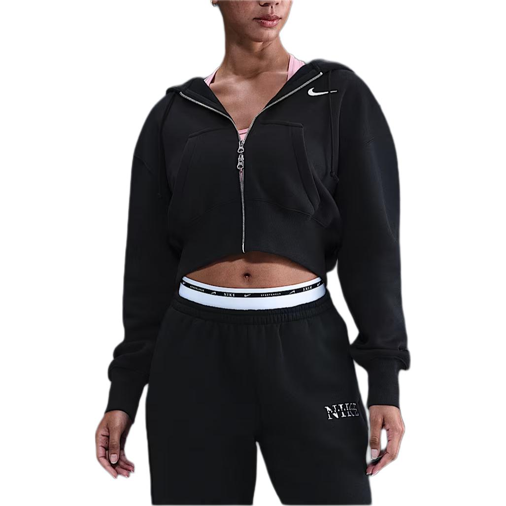 Женское худи Nike на молнии (черное)