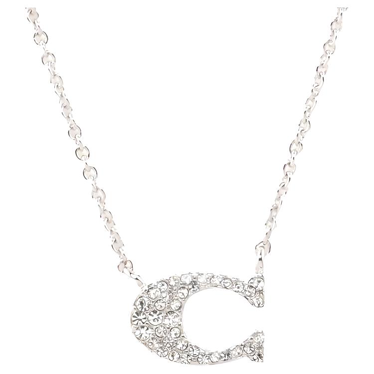 Женское necklace COACH C Logo (серебряное)