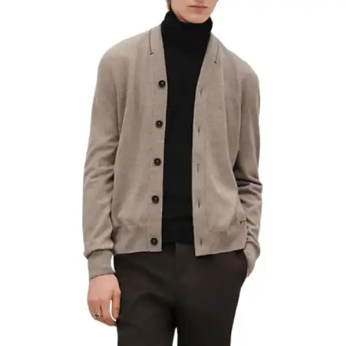 HERMES FW25 Cashmere Sweater Men's Gray