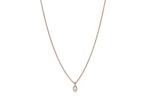 TIFFANY & CO. 18K Rose Gold, Diamond Necklaces Unisex