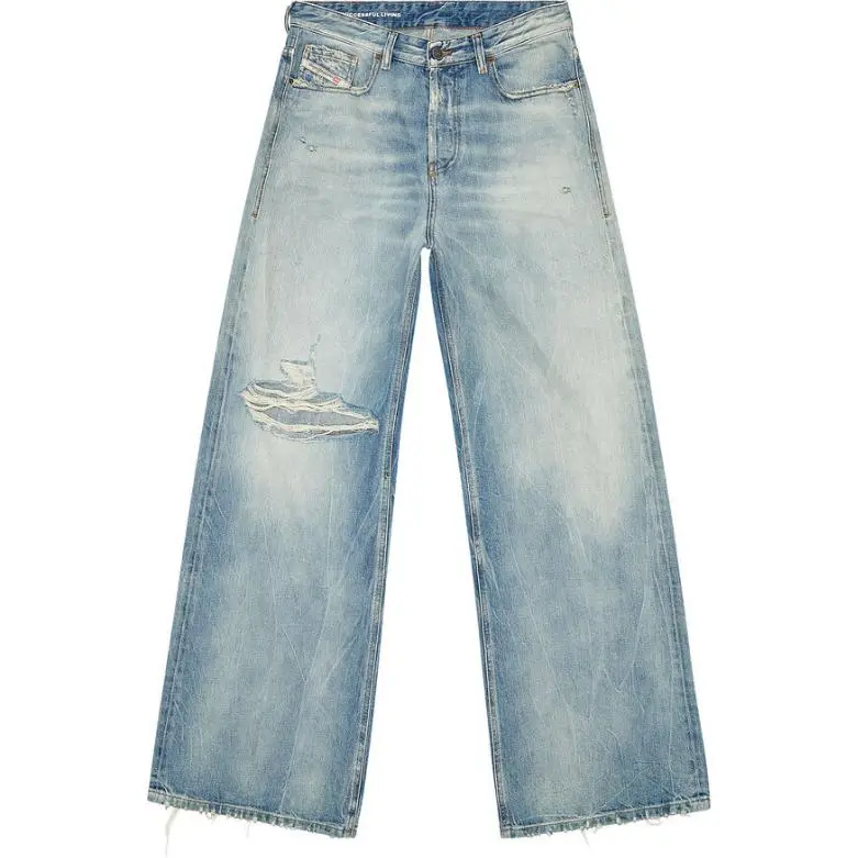 DIESEL Women's 1996 D Sire 09h58 Straight Jeans Light Blue