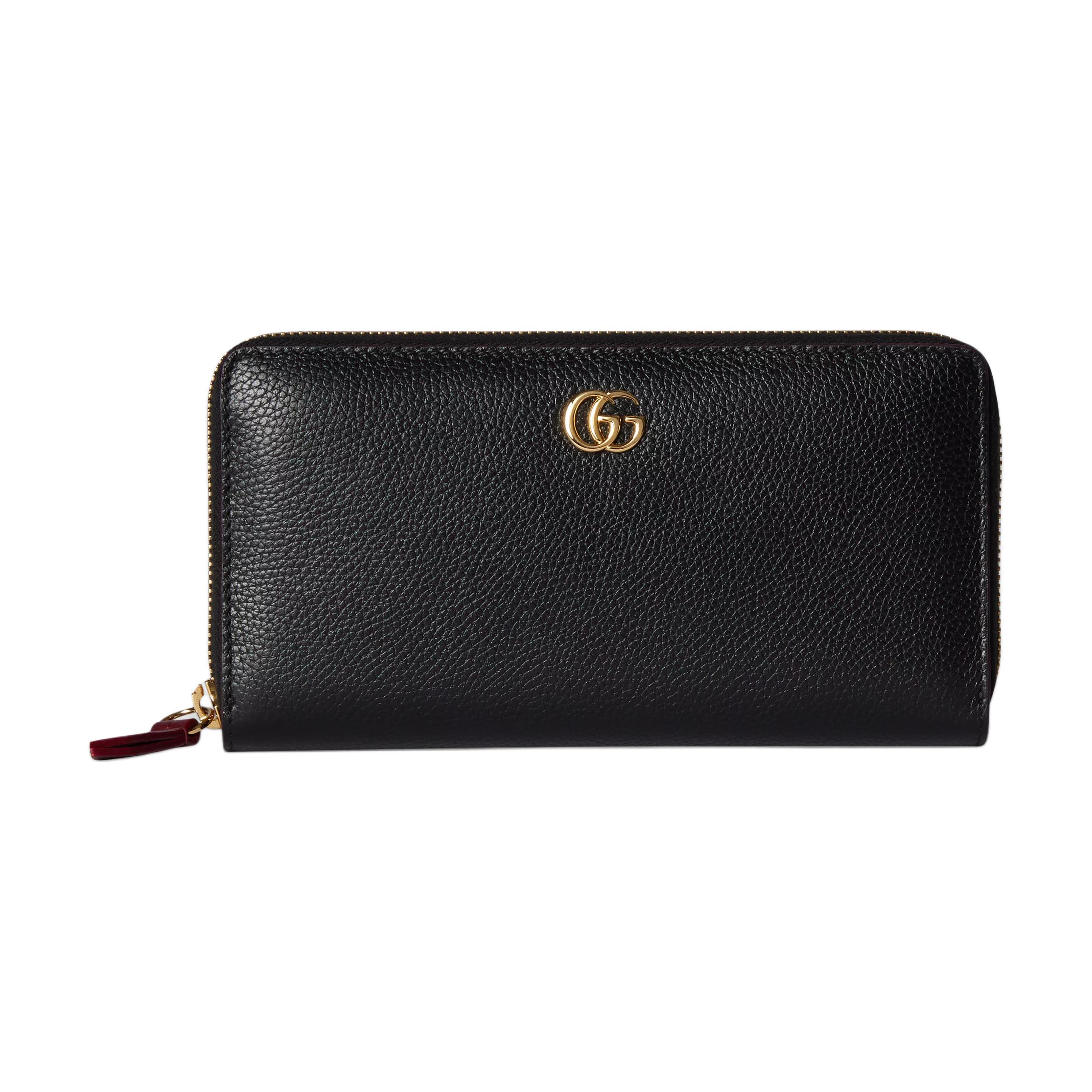 Женский кошелек Gucci GG Marmont (черно-красный)