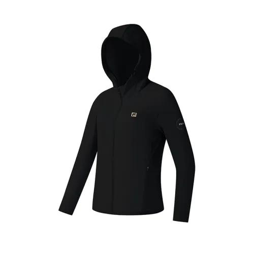 FILA Fitness Jackets Women's Pitch Black Hooded Non Detachable Moderate Other
