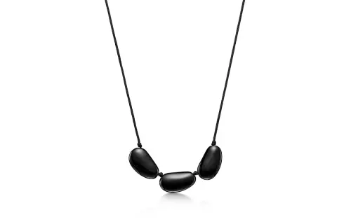 TIFFANY & CO. Lacquer Wood Necklaces Women's Black