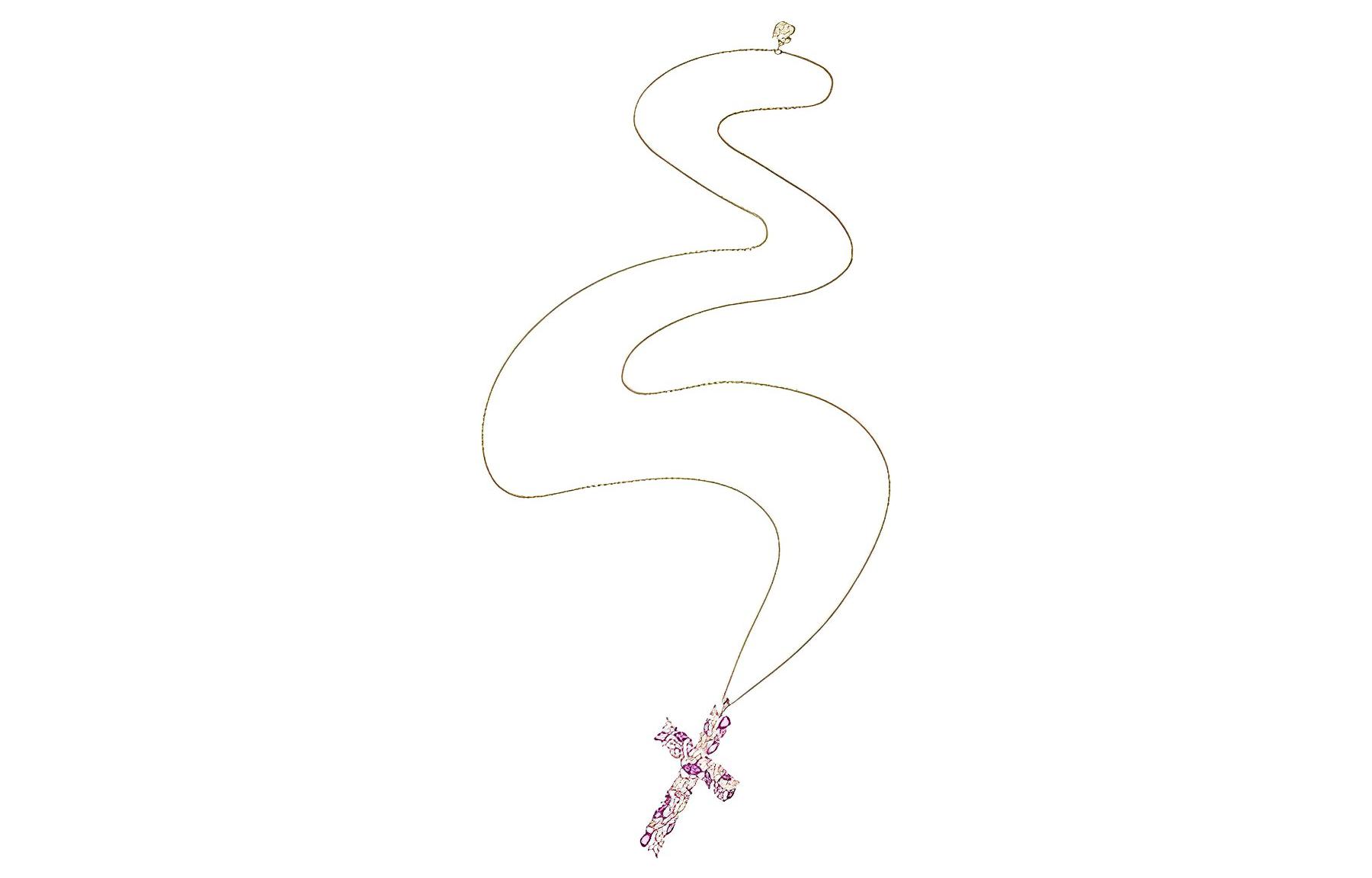 Женское колье Swarovski (золотое)