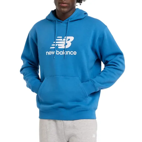 New Balance Sport Essentials Fleece Logo Hoodie Sweatshirt Men's Blue