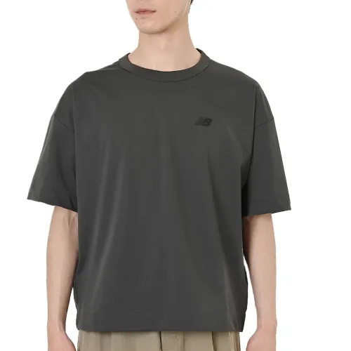 New Balance T Shirts Unisex Dark Gray Crew Neck Moderate