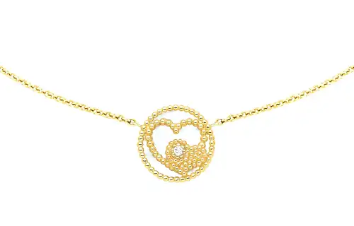 DIOR Rose Des Vents Diamond Necklaces Women's Gold