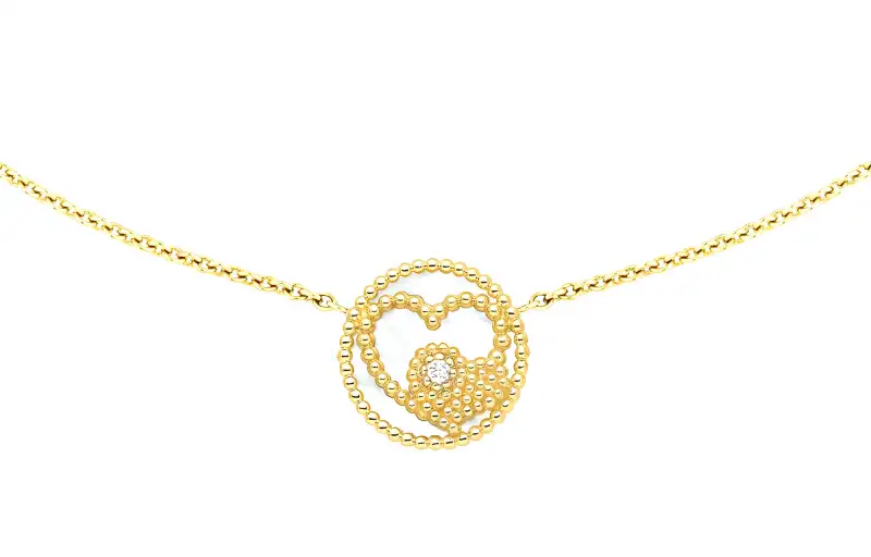 DIOR Rose Des Vents Diamond Necklaces Women's Gold
