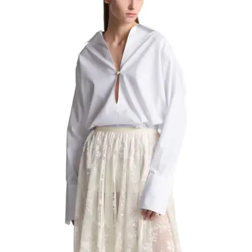 DIOR Shirts Women's White Lapel Moderate Other