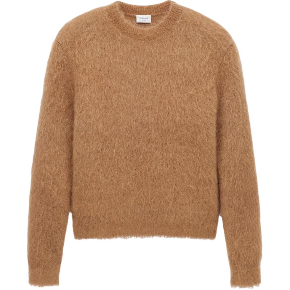SAINT LAURENT Sweaters Men's Camel Crew Neck Moderate Other