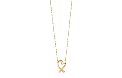 TIFFANY & CO. Pre Owned 10's 18kt Yellow Gold Loving Heart Necklace