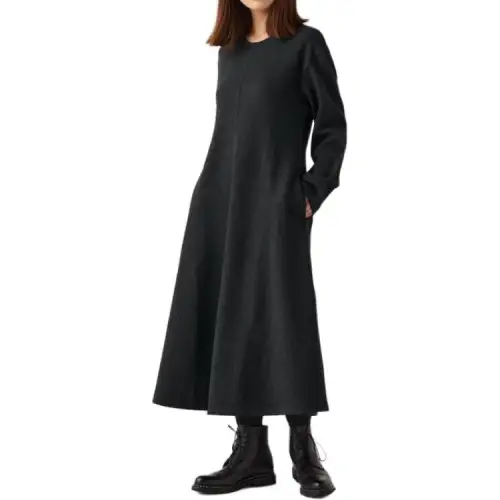 UNIQLO Long Sleeved Dress Women's Dark Gray