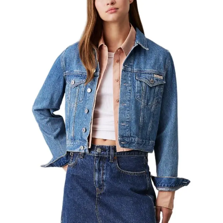 CALVIN KLEIN Denim Jacket Women's Blue