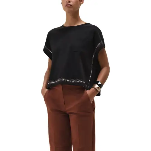 HERMES SS25 T Shirt Women's Black