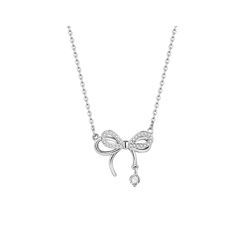 DAISY BEAUTY 925 Silver Zircon Necklaces Women's Silver