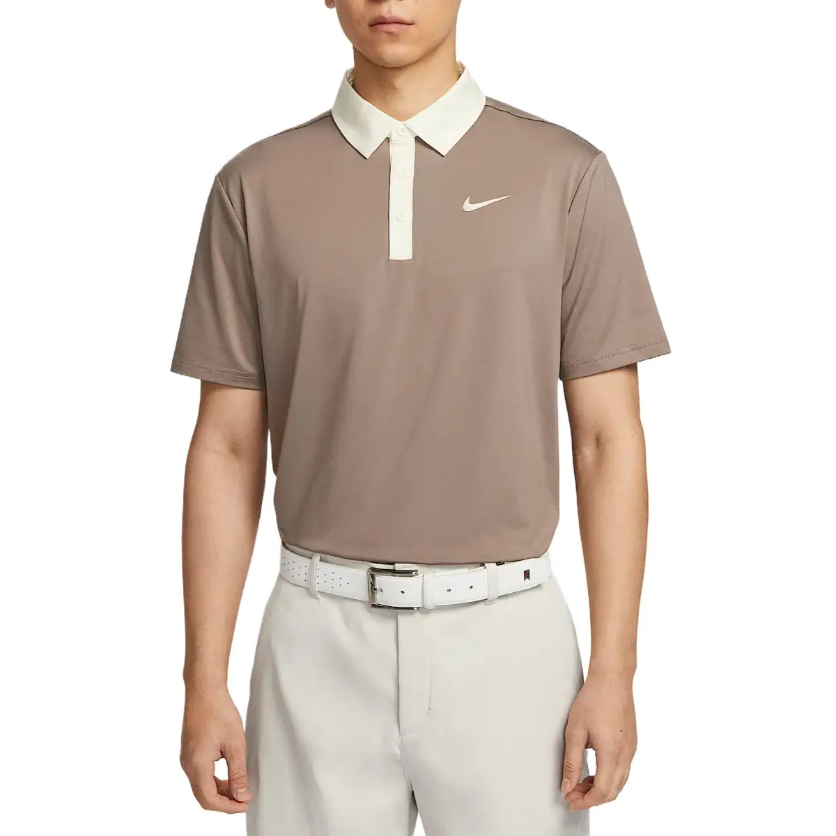 Nike Dri Fit Golf Clothing Men's Mink Brown/Light Ivory White/Light Ivory White